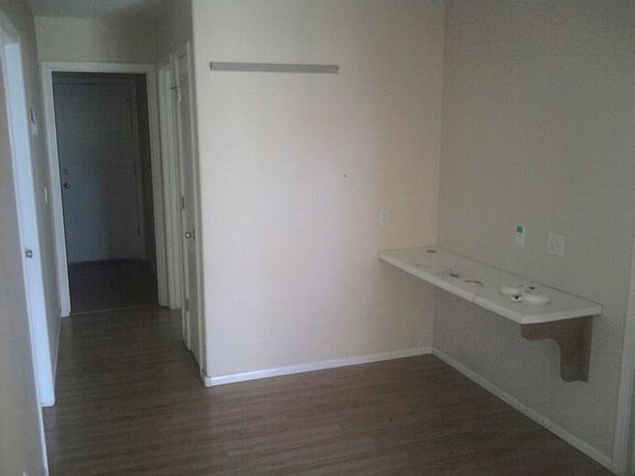 Hallway with counter