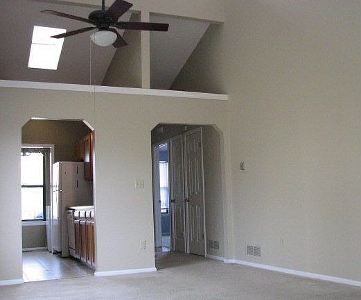 Vaulted ceilings and skylights.