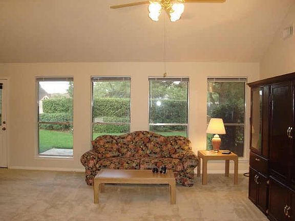 Living room with view to backyard