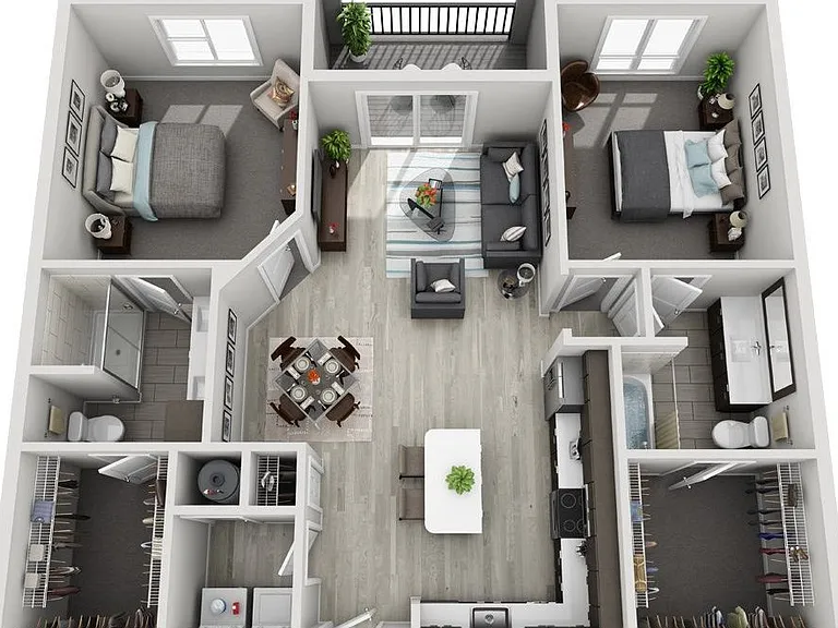D4 (2BR) floor plan Brookside 51