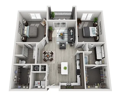 Floor plan D4 (2BR)