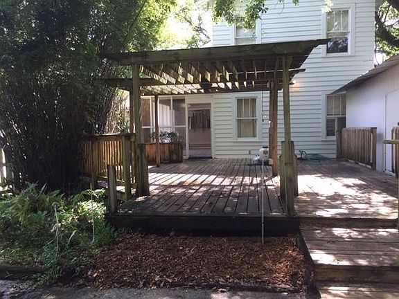 Large back deck with pergola