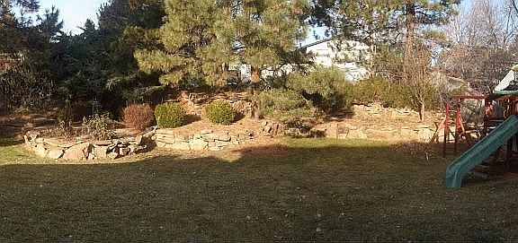 Panoramic of backyard
