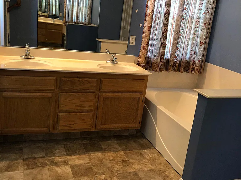 Master Bedroom sink and bathtub