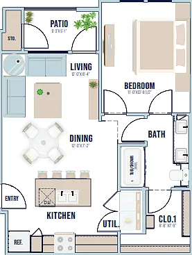 A1 | 607 sq ft A1 | 607 sq ft