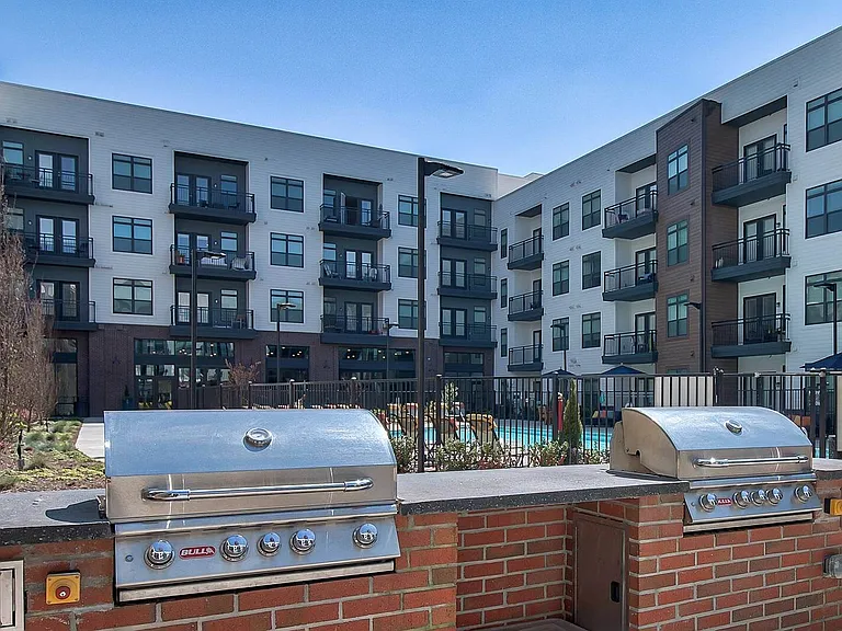 Outdoor pavilion with grilling stations