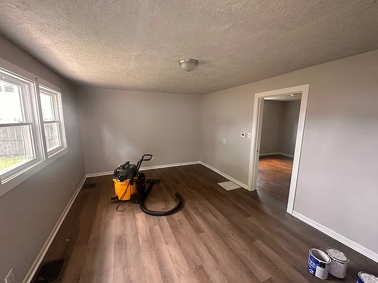 Large living room with new windows
