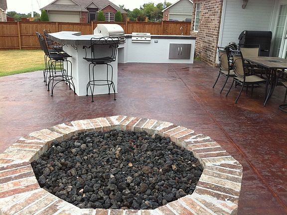 Fire Pit and the Outdoor Kitchen