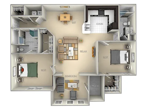 Floor plan The Compass Pointe
