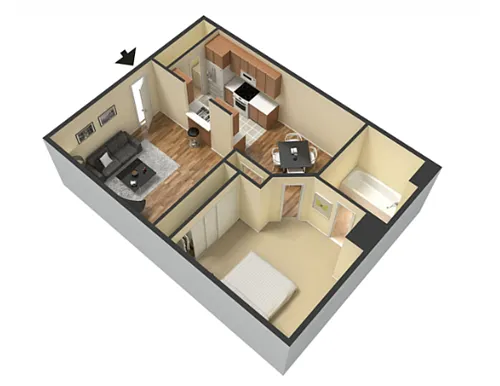 Floor plan 900 1X1