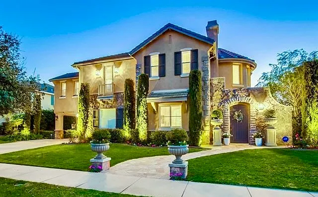 Evening view of this stunning Encinitas Ranch Home on the 11th fairway - 1463 Paseo De Las Flores