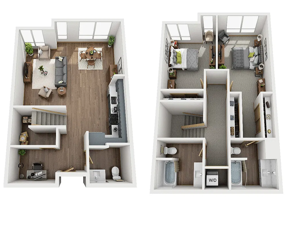 Floor plan Two Bedroom B2.5CT-MMR