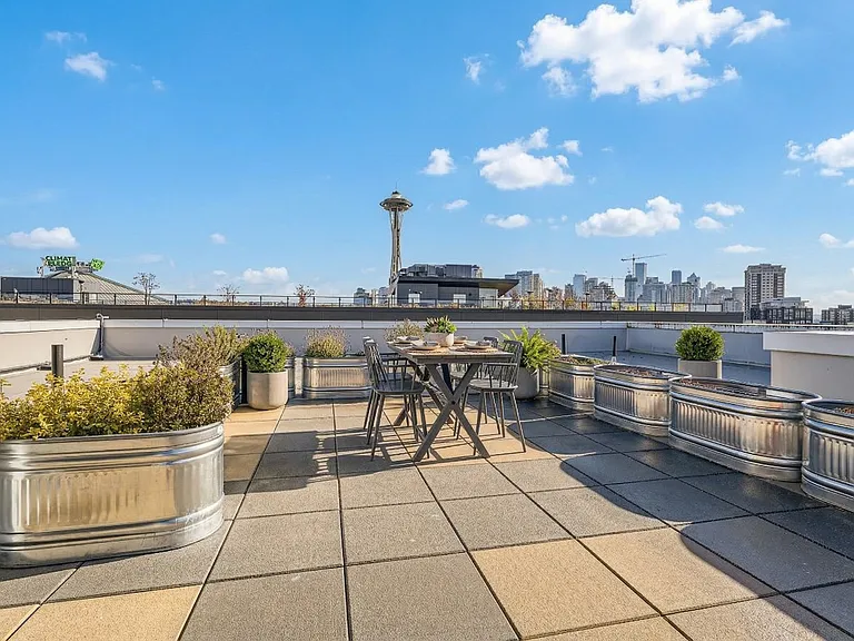 The perfect rooftop perch for sunset views over the city.