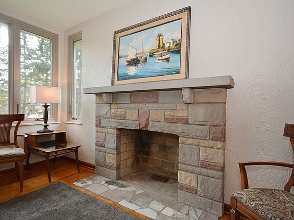 Wood burning fireplace