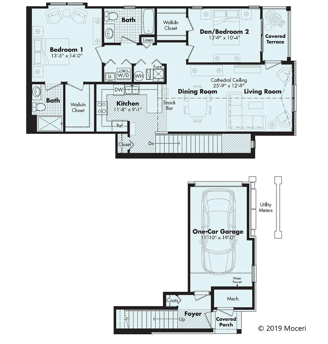 Floor plan Two Bedroom- Crillon/Cannes