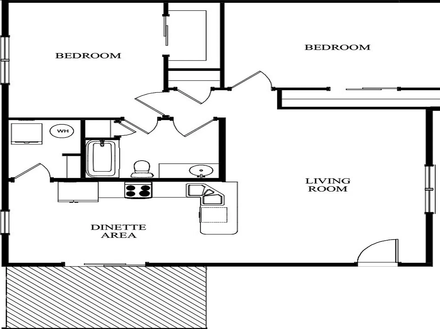 2 bed, 1.0 bath, $845 — Photo 2