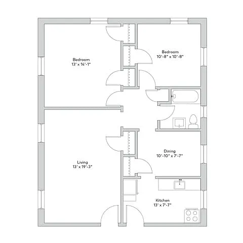 Floor plan RTG-2b1b
