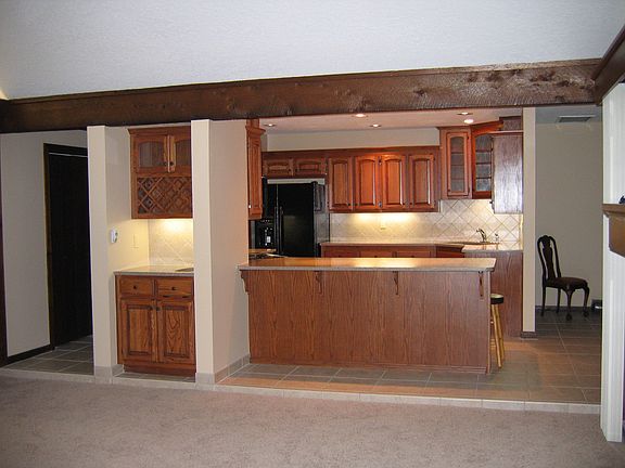 Partial view of the kitchen from the living room.