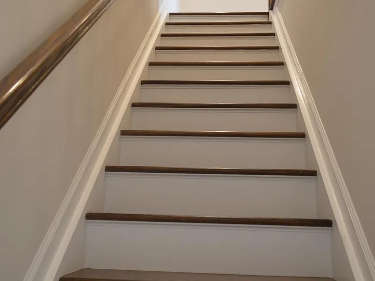 Steps to the second floor.