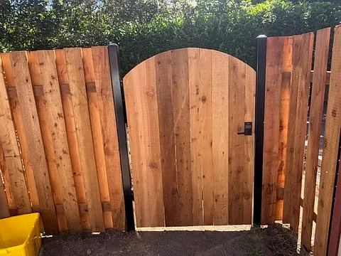 Locked backyard gate