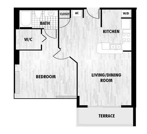 Floor plan Unit B East