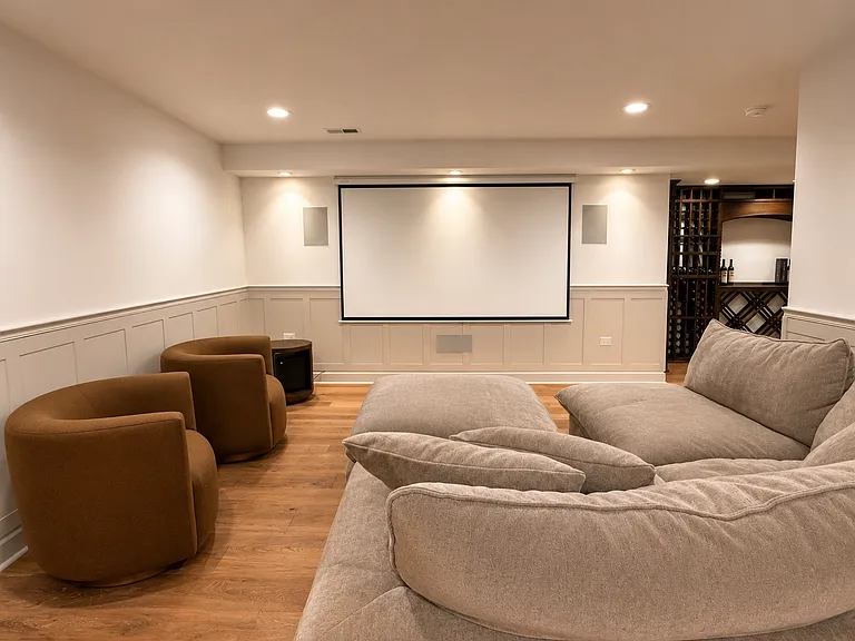 Basement entertainment area