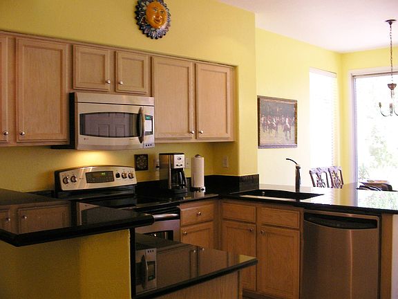Kitchen with granite counters 