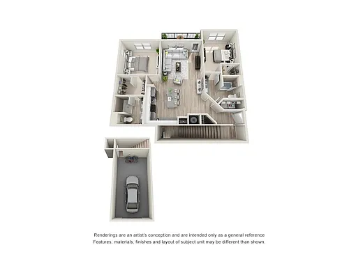 Floor plan B1-B *attached garage*