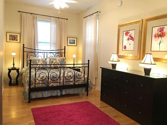 master bedroom has plenty of room for queen sized bed and double dresser