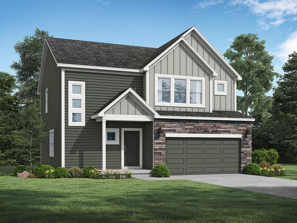 Farmhouse elevation - 2 car