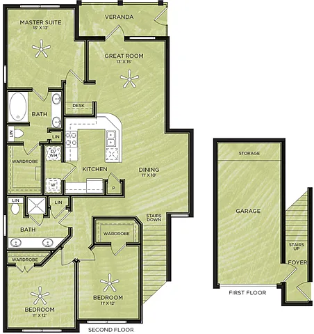 Floor plan C3: 3 Bed 2 Bath