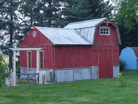 upcycled shed, two-stories