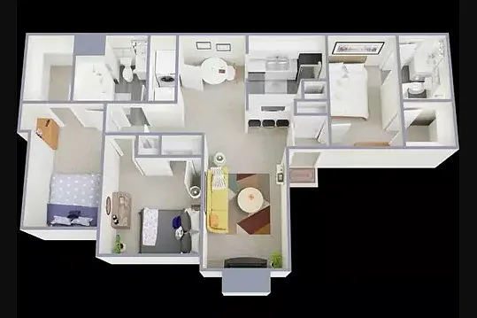 Floor plan 3 Bedroom 2 Bathroom