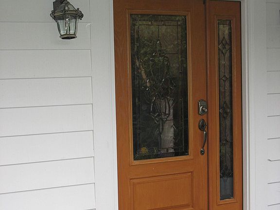 Leaded Glass Entry Door