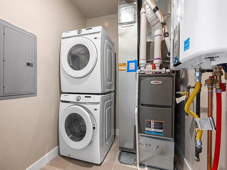Washer and dryer in unit