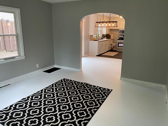 Living room into dining room