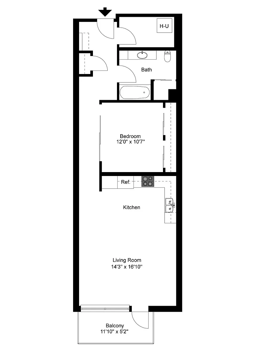 Floor plan 1X1 G