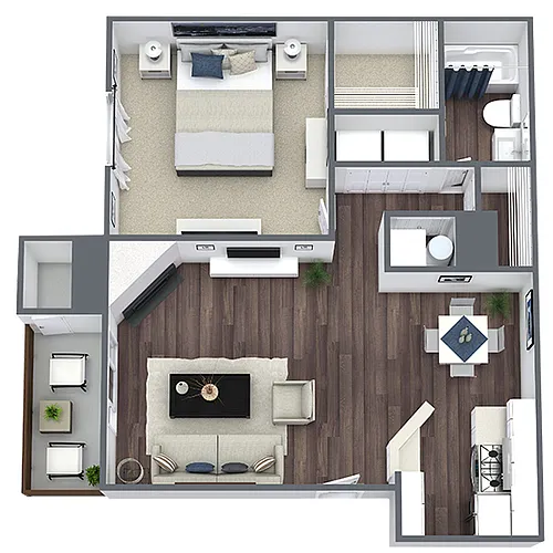 Floor plan A5: 1 Bed 1 Bath