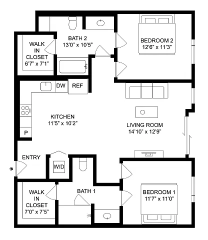 Floor plan 2-A