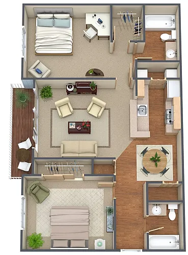Floor plan 2x2 Biltmore