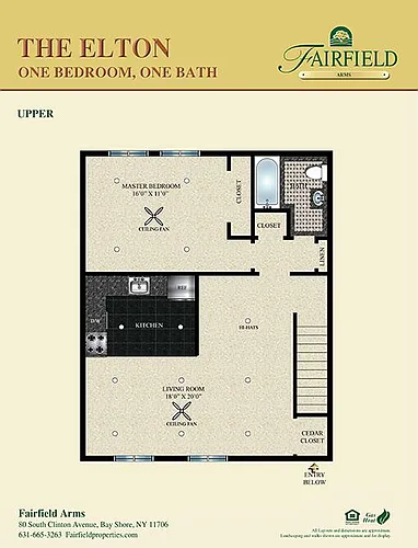 Floor plan One Bedroom Upper Elton