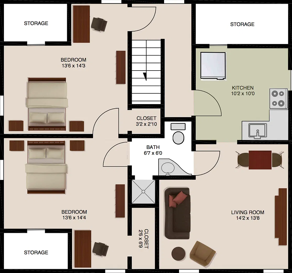 Two Bedroom apartment near engineering and science buildings--rent listed is for the entire apart... — Photo 2