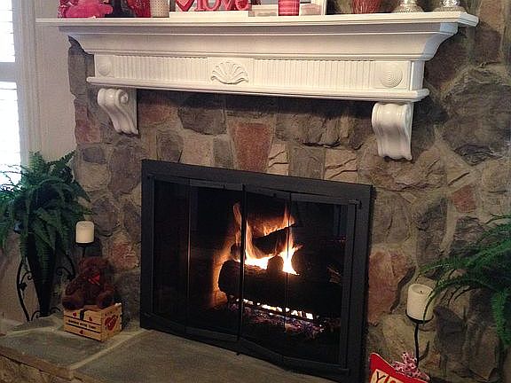 Natural stone firelace