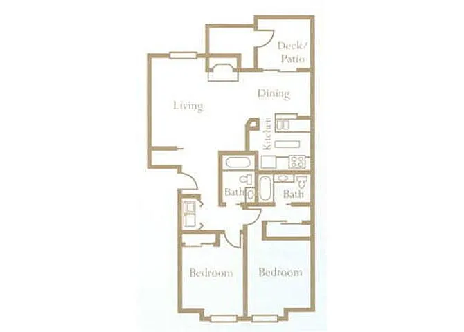Floor plan 2 Bed 2 Bath