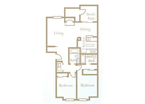 Floor plan 2 Bed 2 Bath