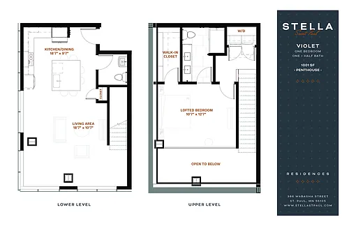 Floor plan Violet | Penthouse Loft