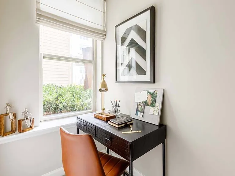 Perfect work-from-home space in a bedroom at Modera Founders Row