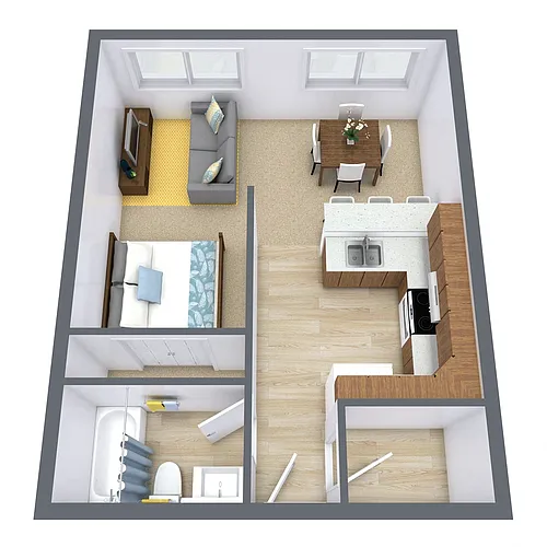 Floor plan Efficiency 01A
