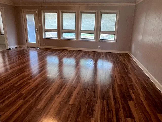 Living Room. Windows Face Back Yard