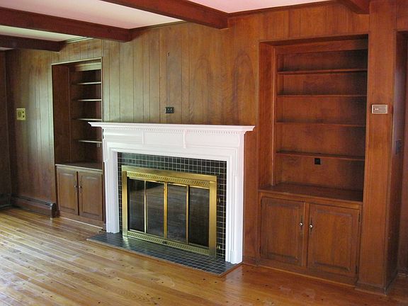 Family Room Custom Fireplace featured in Architectural Digest